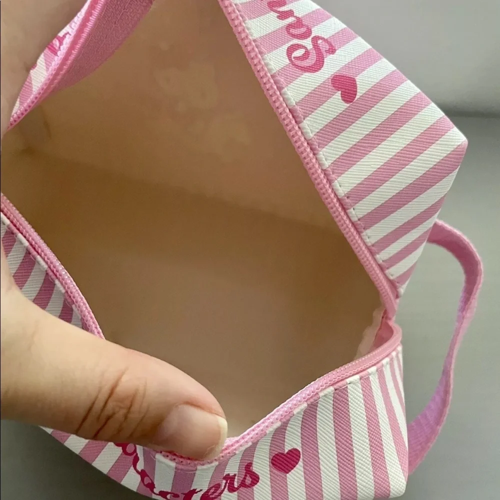 Hello Kitty Travel Pouch Bag NEW Faux Leather Zip School Pencil Case Cosmetic